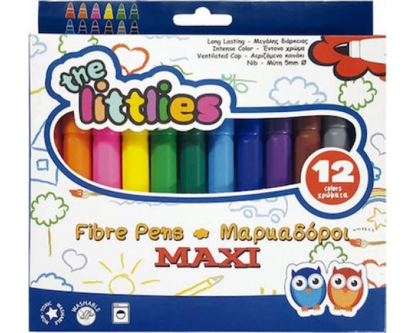 The Littlies- 12 Maxi Fiber Pens